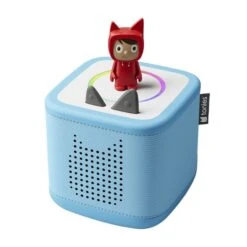 Tonies Toniebox 2 Himmelblau Starter Set Kreativ-Tonie Rot, Lautsprecher